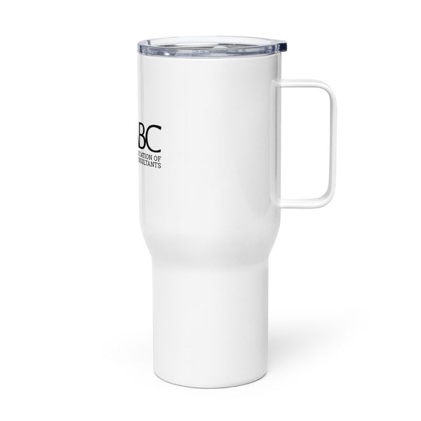 Travel mug with a handle